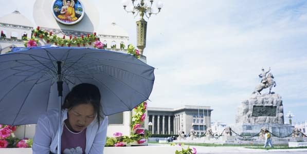 Revolutionshelden am Suchbaatar Platz